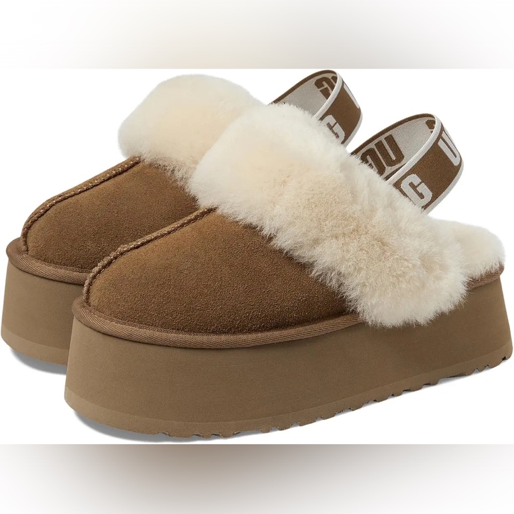 UGG Funkette Platform Chestnut Mules